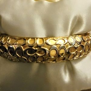 COACH Gold Tone Bangle Bracelet